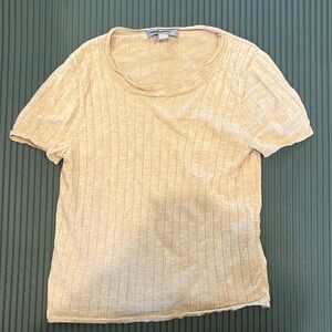 J. Crew Tan Ribbed Knit Top